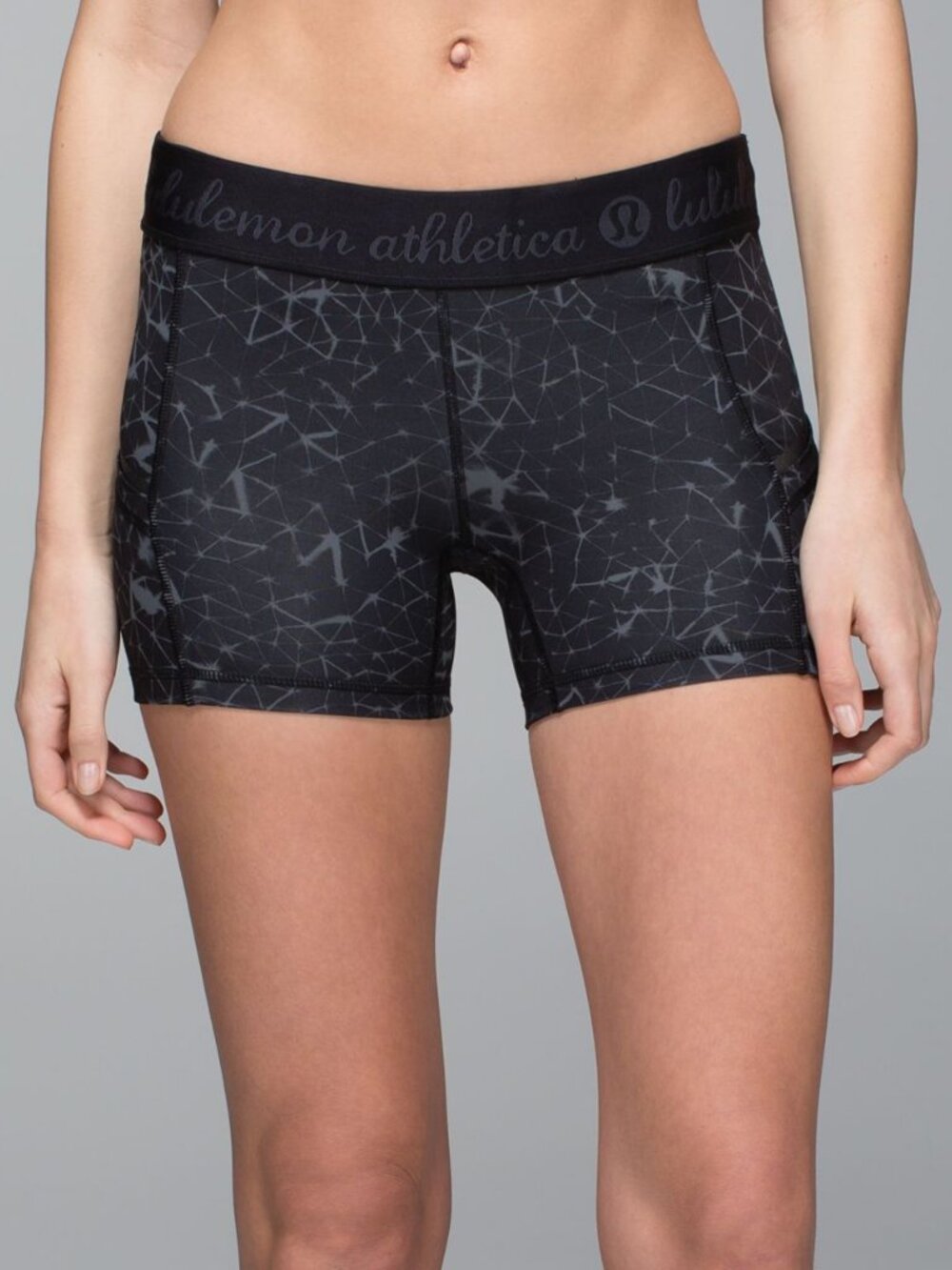Lululemon What The Sport Short *Full-On Luxtreme Star Crushed Coal Black